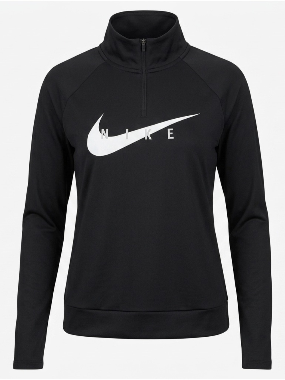 Nike Black Half-Zip Pullover with White Swoosh